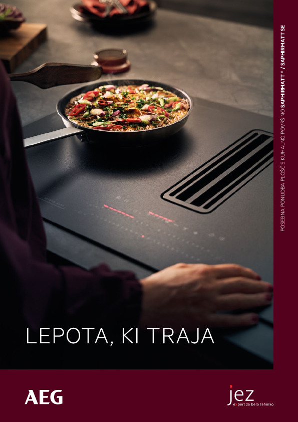 Posebna ponudba AEG indukcijskih kuhalnih plošč linije SaphirMatt