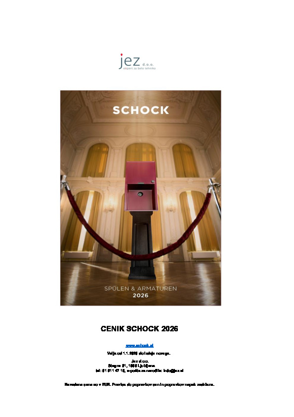 Cenik SCHOCK 2026 (za slovenski trg)