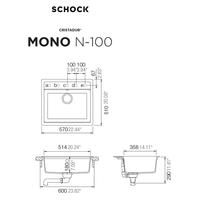 Pomivalno korito SCHOCK Mono N-100 Magnolia - ODPRODAJA EKSPONATA