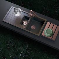 Set izliv, preliv in gumb SCHOCK 400063 Copper