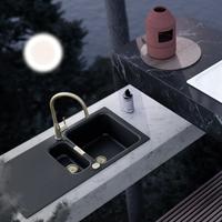 Set izliv, preliv in gumb SCHOCK 400069 White Gold